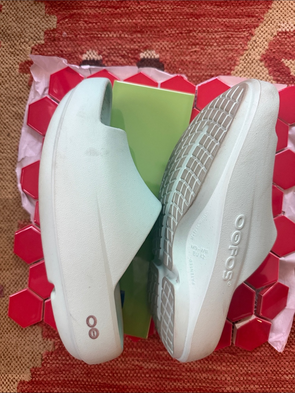 OOFOS OOahh Plus Slide Sandal - Mint / M9/W11/ EU 42 - Picture 5 of 6